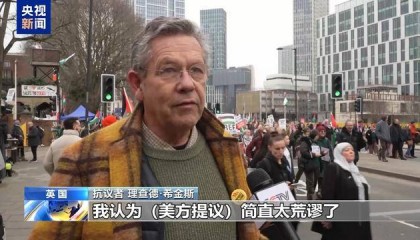 英国伦敦举行大规模游行 抗议英美巴以政策