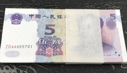 99版5元纸币价格行情喜人，值得大家多多留意，你手里还有吗？