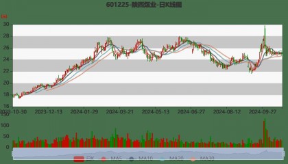 陕西煤业：2024年前三季度净利润159.43亿元 同比下降1.46%