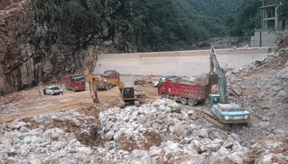 假日抢抓施工期 三荔水库全力推进项目建设｜大抓项目看进度