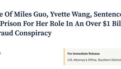 协助郭文贵诈骗超14亿美元，王雁平主动认罪在美获刑10年