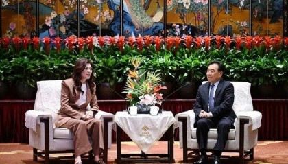 信长星会见中国国民党主席郑丽文