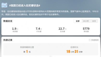 我国已进入拉尼娜状态！四川今冬或“前暖后冷”