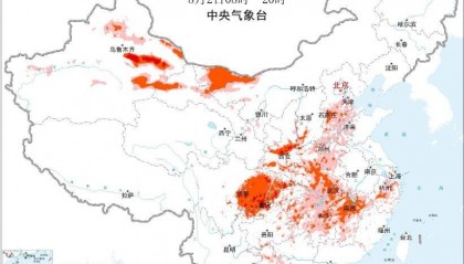 五预警齐发！四川重庆等地将超40℃ 江苏等地局部将有大暴雨