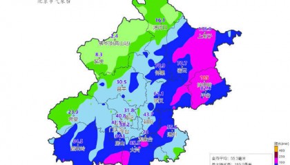 北京全市平均降雨量达暴雨等级，今日降雨持续