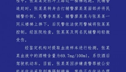交警持警棍击打疑醉酒逃逸司机？成都警方：现场民辅警执法依法依规