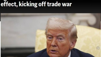 美媒：美国开始对加墨两国征收25%关税