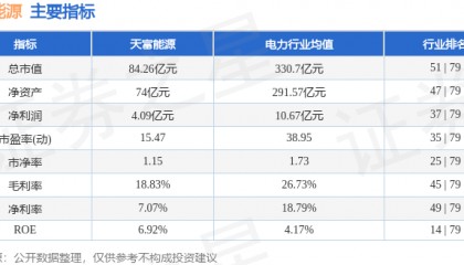 股票行情快报：天富能源（600509）10月19日主力资金净卖出1441.66万元