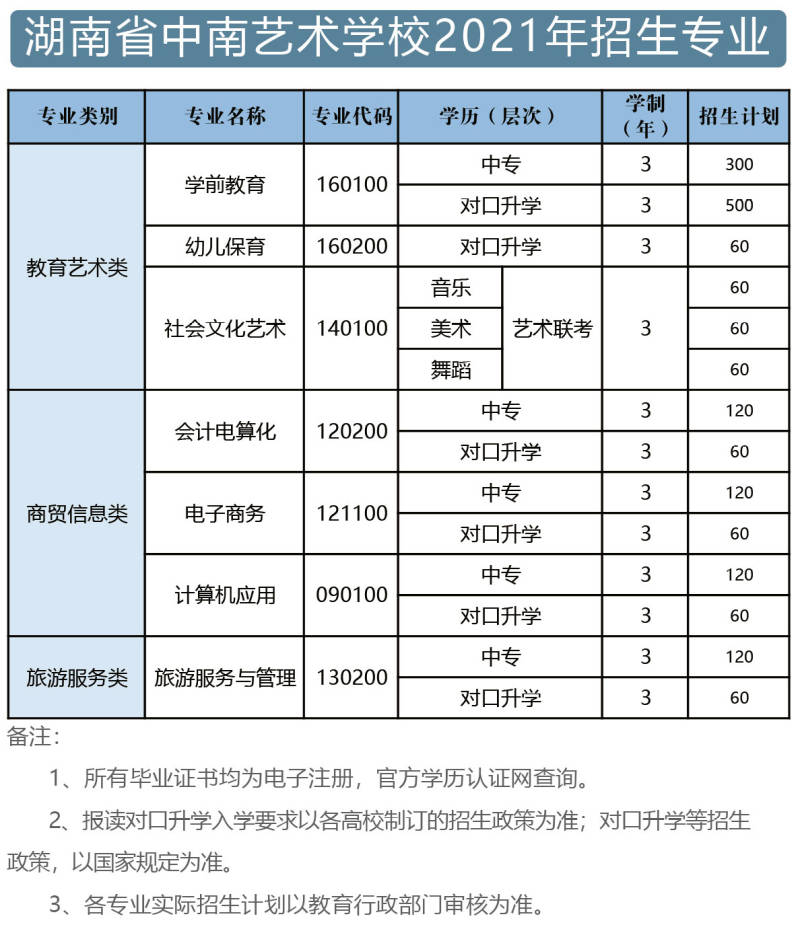 湖南中南艺术学校 有会计电算化专业