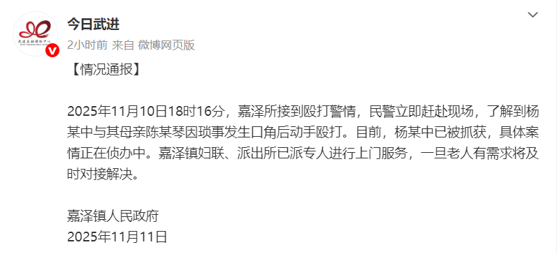 全网愤怒！男子将93岁母亲摁倒在地殴打，老人惨叫着躲进厨房…官方最新通报